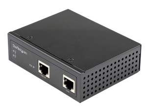 StarTech.com Industrial Gigabit PoE Injector, High Speed/High Power 90W, 802.3bt PoE++ 48V-56VDC DIN Rail UPoE/Ultra Power Over Ethernet Injector Adapter, -40C to +75C, Rugged, Gigabit PoE - 90W PoE++ Injector (POEINJ1G90W) - PoE injector - 90 Watt