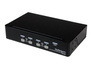 StarTech.com 4-Port USB KVM Swith with OSD - TAA Compliant - 1U Rack Mountable VGA KVM Switch (SV431DUSBU) - KVM switch - 4 ports