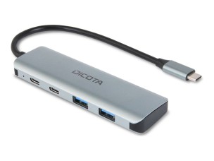 DICOTA - hub - 10 Gbps, 4-in-1 USB C, highspeed - 4 ports