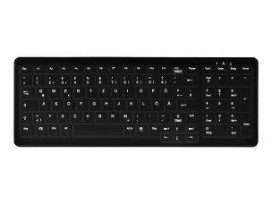 Active Key MedicalKey AK-C7000 - keyboard - compact, hygiene, wipe disinfection - QWERTZ - German - black Input Device