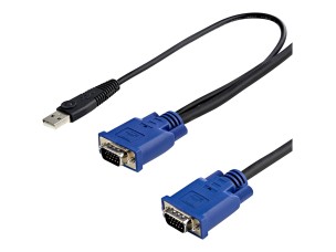 StarTech.com 15 ft 2-in-1 Ultra Thin USB KVM Cable - video / USB cable - 4.57 m