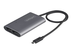 StarTech.com Thunderbolt 3 to Dual DisplayPort Adapter DP 1.4, Dual 4K 60Hz or Single 8K/5K Thunderbolt 3 to DP Adapter, TB3 to 2x DisplayPort Monitor Video Display Adapter, Mac/Windows - TB3 to DP 1.4 Adapter - USB / DisplayPort adapter - 24 pin USB-C to