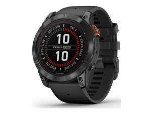 Garmin Fenix 7X Pro Solar Edition - slate grey - Yes sport watch with band - black - 32 GB