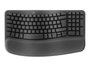 Logitech Wave Keys - keyboard - with cushioned palm rest - QWERTY - graphite
