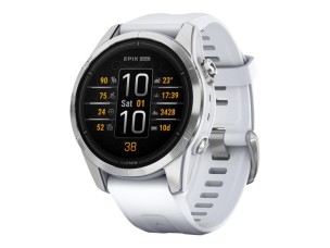 Garmin epix Pro Standard Edition 2nd generation - silver fibre-reinforced polymer - Yes smart watch with band - whitestone - 32 GB