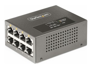 StarTech.com 4-Port Multi-Gigabit PoE++ Injector, 5/2.5G Ethernet (NBASE-T), PoE/PoE+/PoE++ (802.3af/802.3at/802.3bt), 160Watts Power Budget, Wall/DIN Rail Mountable - Unmanaged, For IP Cameras/Wireless APs/POSs (AS445C-POE-INJECTOR) - PoE injector - 160 