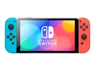 Nintendo Switch OLED - Game console - black, neon red, neon blue