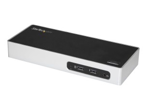 StarTech.com USB 3.0 Docking Station, Dual Monitor Laptop Docking Station with HDMI & DVI/VGA Video, 6-port USB 3.1 Gen 1 5Gbps Hub, GbE, Audio, Universal USB Type-A Dock, Windows & Mac - Dual Display Dock (DK30ADD) - docking station - USB - DVI, HDMI - 1