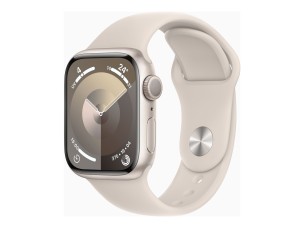 Apple Watch Series 9 (GPS) - starlight aluminium - smart watch with sport band - starlight - 64 GB