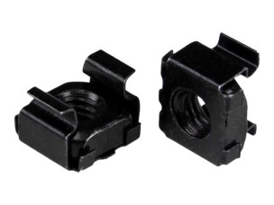 StarTech.com M5 Cage Nuts - 50 Pack, Black - M5 Mounting Cage Nuts for Server Rack & Cabinet (CABCAGENUTSB) - cage nuts