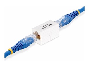 StarTech.com RJ45 Coupler 5-Pack, Inline Cat6 Coupler, Female to Female (F/F) T568 Connector, Unshielded Ethernet Cable Extension - 5 Pack (IN-CAT6-COUPLER-U5) - network coupler - white