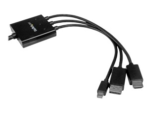 StarTech.com 2m 6 ft HDMI, DisplayPort or Mini DisplayPort to HDMI Converter Cable - HDMI, DP or Mini DP to HDMI Adapter Cable (DPMDPHD2HD) - adapter - DisplayPort / HDMI - 2 m