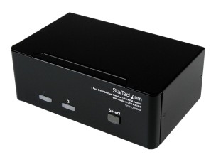 StarTech.com 2 Port KVM Switch - DVI and VGA w/ Audio and USB 2.0 Hub - Dual Monitor / Display / Screen KVM Switch - DVI VGA (SV231DDVDUA) - KVM / audio / USB switch - 2 ports