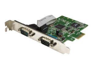 StarTech.com 2-Port PCI Express Serial Card with 16C1050 UART - RS232 Low Profile Serial Card - PCI Serial Card (PEX2S1050) - serial adapter - PCIe - RS-232 x 2