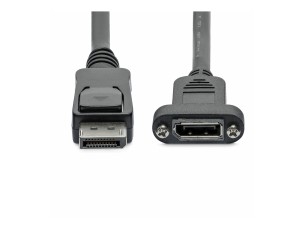 StarTech.com 3 ft. (0.9 m) Displayport Male to Female Cable - Mounting - Latched Connectors - DisplayPort - DP Monitor Cable (DPPNLFM3) - DisplayPort cable - 91.4 cm