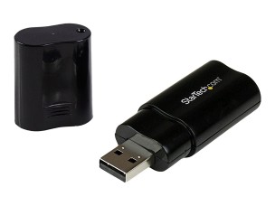 StarTech.com USB Sound Card - 3.5mm Audio Adapter - External Sound Card - Black - External Sound Card (ICUSBAUDIOB) - sound card