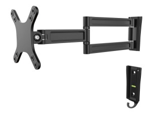 StarTech.com Monitor Wall Mount - Dual Swivel - Supports 13'' to 34'' Monitors - VESA Monitor / TV Wall Mount - Wall Mount Swivel Monitor Arm - Black (ARMWALLDS) mounting kit - adjustable arm - for LCD display - black