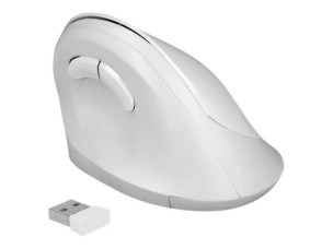 Delock Ergonomic - vertical mouse - 2.4 GHz - white