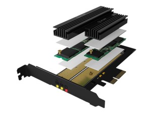 ICY BOX IB-PCI215M2-HSL - interface adapter - M.2 Card - PCIe 3.0 x4