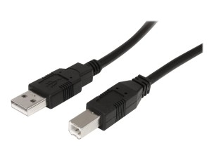 StarTech.com 9 m / 30 ft Active USB A to B Cable - M/M - Black USB 2.0 A to B Cord - Printer Cable - Extension USB Cable (USB2HAB30AC) - USB cable - USB to USB Type B - 9.15 m