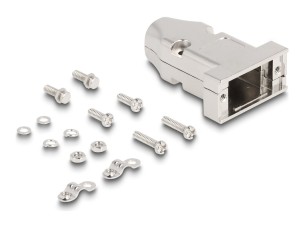 Delock - D-Sub 9-pin connector housing - male / female, with strain relief