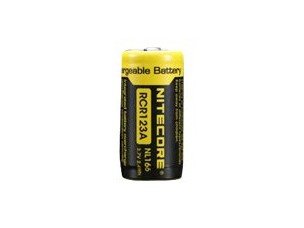 NITECORE NL166 battery x RCR123A - Li-Ion