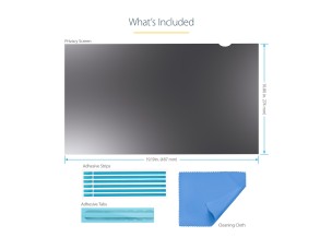 StarTech.com 22-inch 16:9 Computer Monitor Privacy Filter, Anti-Glare Privacy Screen with 51% Blue Light Reduction, Black-out Monitor Screen Protector w/+/- 30 deg. Viewing Angle, Matte and Glossy Sides (2269-PRIVACY-SCREEN) - notebook privacy filter (hor