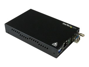 StarTech.com Singlemode (SM) LC Fiber Media Converter for 1Gbe Network - 20km - Gigabit Ethernet - 1310nm - with SFP Transceiver (ET91000SM20) - fibre media converter - 1GbE