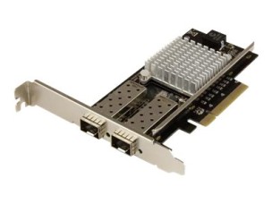 StarTech.com 10G Network Card - 2x 10G Open SFP+ Multimode LC Fiber Connector - Intel 82599 Chip - Gigabit Ethernet Card (PEX20000SFPI) - network adapter - PCIe 2.0 x8