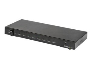 StarTech.com 4K 60hz HDMI Splitter - 8 Port - HDR Support - 7.1 Surround Sound Audio - HDMI Distribution Amplifier - HDMI 2.0 Splitter (ST128HD20) - video/audio splitter