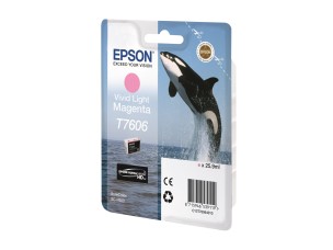 Epson T7606 - vivid light magenta - original - ink cartridge