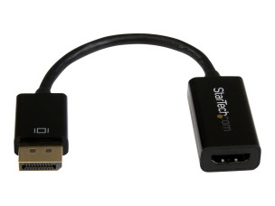 StarTech.com DisplayPort 1.2 to HDMI Adapter - 4K 30Hz - Active Audio Video Converter for DP laptop computers and HDMI Monitor Displays (DP2HD4KS) - video converter