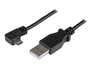 StarTech.com Right Angle Micro USB Cable - 1 ft / 0.5m - 90 degree - USB Cord - USB Charger Cable - USB to Micro USB Cable (USBAUB50CMRA) - USB cable - Micro-USB Type B to USB - 50 cm