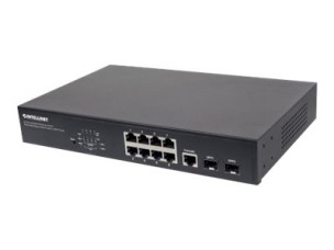 Intellinet 8-Port Gigabit Ethernet PoE+ Web-Managed Switch with 2 SFP Ports, IEEE 802.3at/af Power over Ethernet (PoE+/PoE) Compliant, 140 W, Endspan, Desktop, 19" Rackmount, Box - switch - 8 ports - Managed - rack-mountable