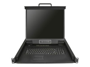 StarTech.com 16 Port Rackmount KVM Console with 6ft Cables, Integrated KVM Switch with 19" LCD Monitor, Fully Featured 1U LCD KVM Drawer- OSD KVM, Durable 50,000 MTBF, USB + VGA Support - 19in. LCD KVM Console (RKCONS1916K) - KVM console - 19"