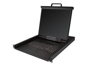 StarTech.com Rackmount KVM Console, Single Port VGA KVM with 19" LCD Monitor for Server Rack, Fully Featured Universal 1U LCD KVM Drawer with Cables & Hardware, USB Support, 50,000 MTBF - LCD KVM Concole Drawer (RKCONS1901) - KVM console - 19"