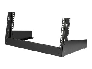 StarTech.com 4U 19" Desktop Open Frame Rack, 2 Post Free-Standing Network Rack Switch Depth for Patch Panel/Data/AV/IT/Communication/Studio/Computer Equipment 66lb Cap. w/ Cage Nuts/Screws - 4U 2-Post Desktop Rack (RK4OD) - rack - 4U