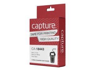 Capture - label tape - laminated - 1 cassette(s) - Roll (0.9 cm x 5.5 m) (alternative for: DYMO 18443)