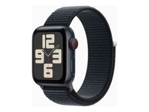 Apple Watch SE (GPS + Cellular) 2nd generation - midnight aluminium - smart watch with sport loop - midnight - 32 GB