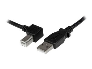 StarTech.com 2m USB 2.0 A to Left Angle B Cable Cord - 2 m USB Printer Cable - Left Angle USB B Cable - 1x USB A (M), 1x USB B (M) (USBAB2ML) - USB cable - USB Type B to USB - 2 m