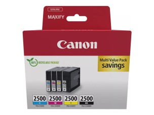 Canon PGI-2500 BK/C/M/Y Multipack - 4-pack - black, yellow, cyan, magenta - original - ink tank
