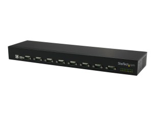 StarTech.com USB to Serial Hub - 8 Port - COM Port Retention - Rack Mount and Daisy Chainable - FTDI USB to RS232 Hub (ICUSB23208FD) - serial adapter - USB 2.0 - RS-232 x 8