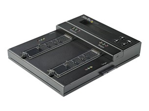 StarTech.com Standalone M.2 SATA & M.2 NVMe Duplicator and Eraser, HDD/SSD Cloner & Wiper for M.2 PCIe AHCI/NVMe, M.2 SATA, 2.5/3.5" SATA Drives, External Hard Drive Eraser/Duplicator, TAA - Drive Sanitizer/Copier - solid state / hard drive duplicator/era