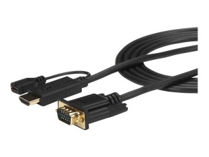 StarTech.com HDMI to VGA Cable - 6ft 2m - 1080p - Active Conversion - HDMI to VGA Adapter Cable for Your VGA Monitor / Display (HD2VGAMM6) - adapter cable - HDMI / VGA - 2 m