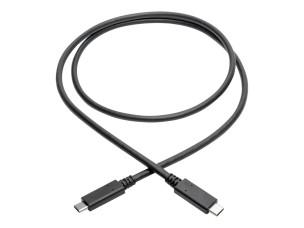 Eaton Tripp Lite Series USB-C Cable (M/M) - USB 3.2, Gen 2 (10 Gbps), 5A (100W) Rating, Thunderbolt 3 Compatible, 3 ft. (0.91 m) - USB cable - 24 pin USB-C to 24 pin USB-C - 91.4 cm