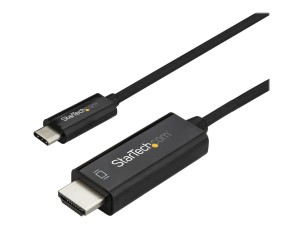 StarTech.com 10ft (3m) USB C to HDMI Cable, 4K 60Hz USB Type C to HDMI 2.0 Video Adapter Cable, Thunderbolt 3 Compatible, Laptop to HDMI Monitor/Display, DP 1.2 Alt Mode HBR2 Cable, Black - 4K USB-C Video Cable (CDP2HD3MBNL) - adapter cable - HDMI / USB -