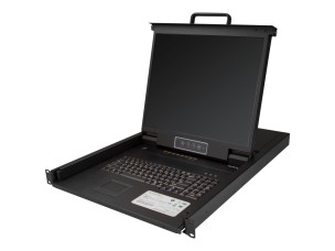 StarTech.com 8 Port Rackmount KVM Console with 6ft Cables, Integrated KVM Switch with 19" LCD Monitor, Fully Featured 1U LCD KVM Drawer- OSD KVM, Durable 50,000 MTBF, USB + VGA Support - 19in. LCD KVM Console (RKCONS1908K) - KVM console - 19"