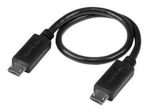 StarTech.com 8in Micro USB to Micro USB Cable - Male to Male - Micro USB OTG Cable for Your Mobile Device (UUUSBOTG8IN) - USB cable - Micro-USB Type B to Micro-USB Type B - 20.32 cm