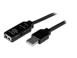 StarTech.com 35m USB 2.0 Active Extension Cable - M/F - USB extension cable - USB (M) to USB (F) - USB 2.0 - 115 ft - active - black - USB2AAEXT35M - USB extension cable - USB to USB - 35 m