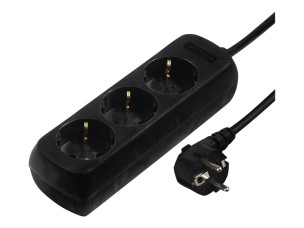 Hama 3-Way Power Strip with Child Protection - power strip